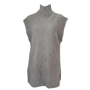 J CREW 100% Cashmere Sleeveless Turtleneck Tunic Gray XS/S